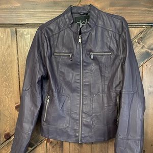 Purple faux leather jacket